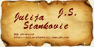 Julija Stanković vizit kartica